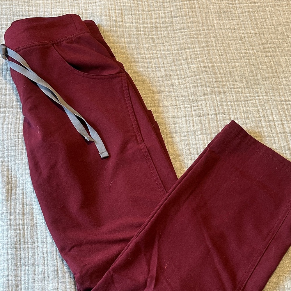 Figs maroon scrub pants